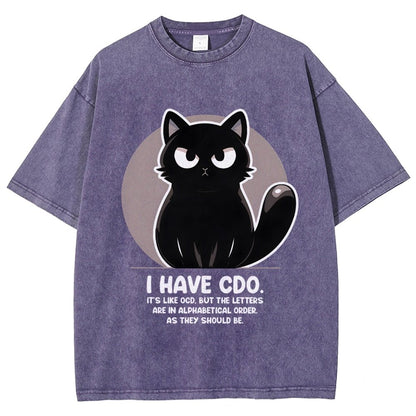 OCD vs CDO Vintage Distressed T-shirt