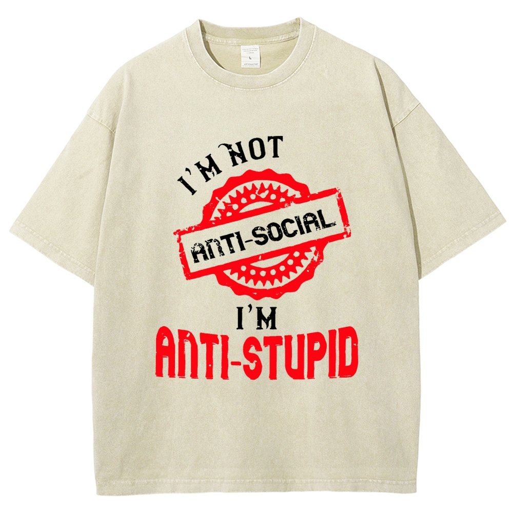 Anti-Stupid Vintage Distressed T-shirt
