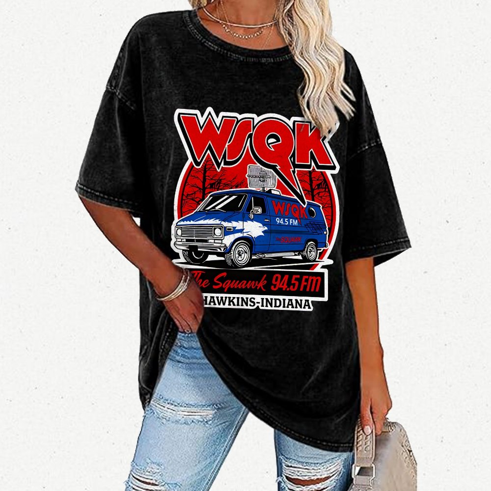 WSQK Elmwood Vintage Distressed T-shirt