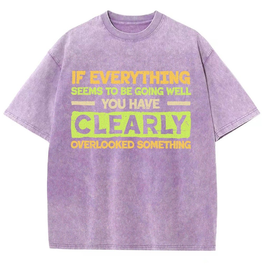 Clearly Overlooking Something Vintage Distressed T-shirt