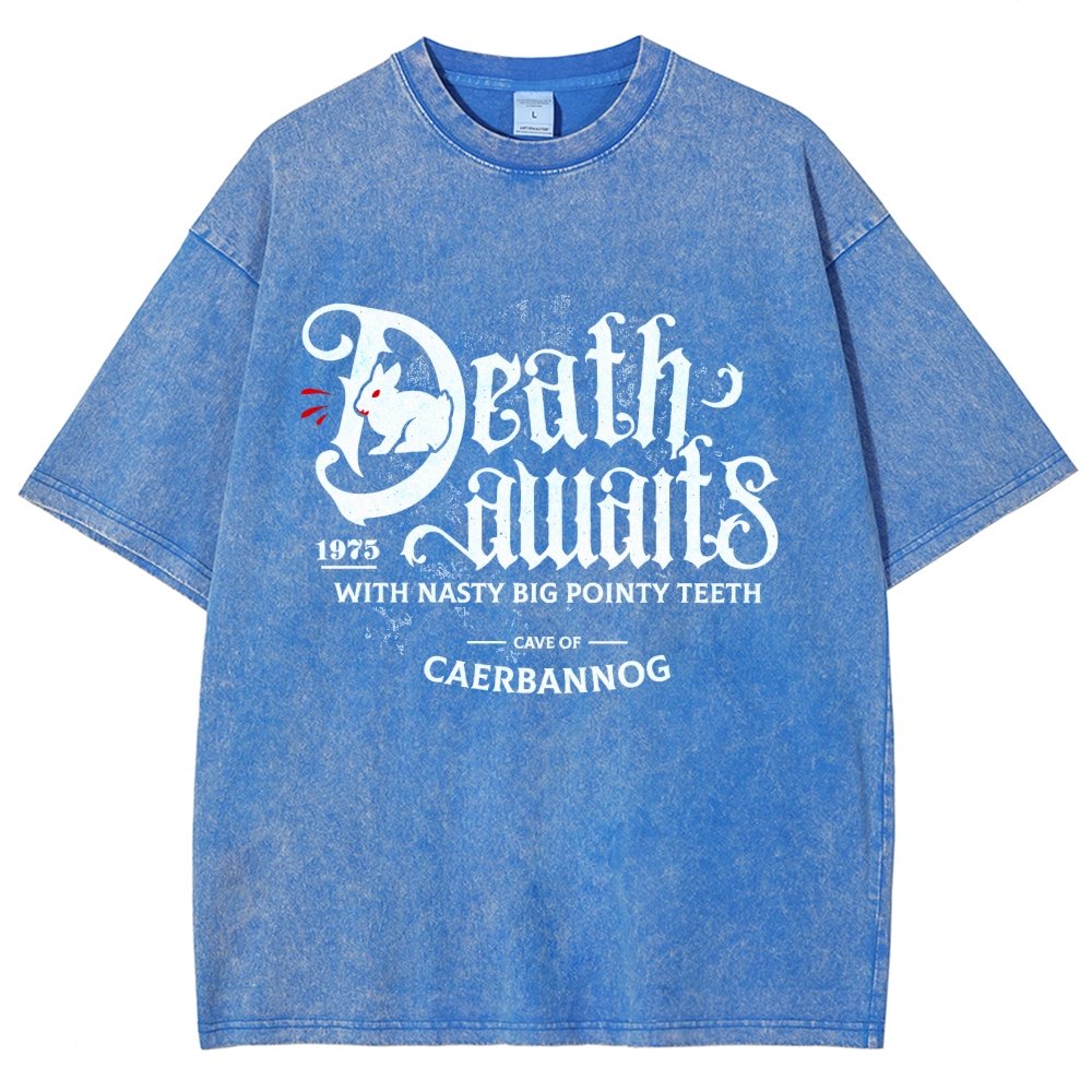 Death Awaits Vintage Distressed T-shirt