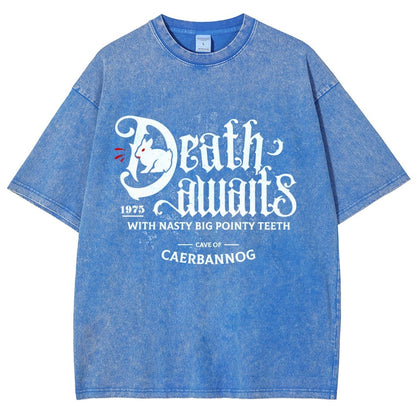 Death Awaits Vintage Distressed T-shirt