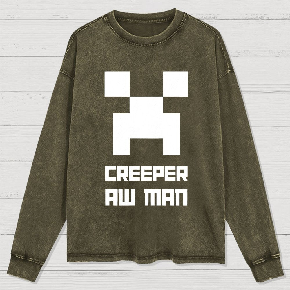 Creeper, Aw Man Washed Long Sleeve Tee