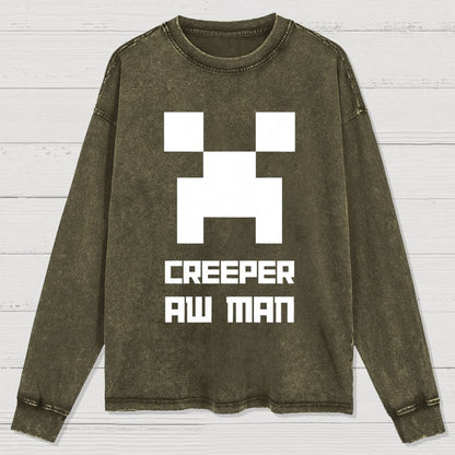 Creeper, Aw Man Washed Long Sleeve Tee