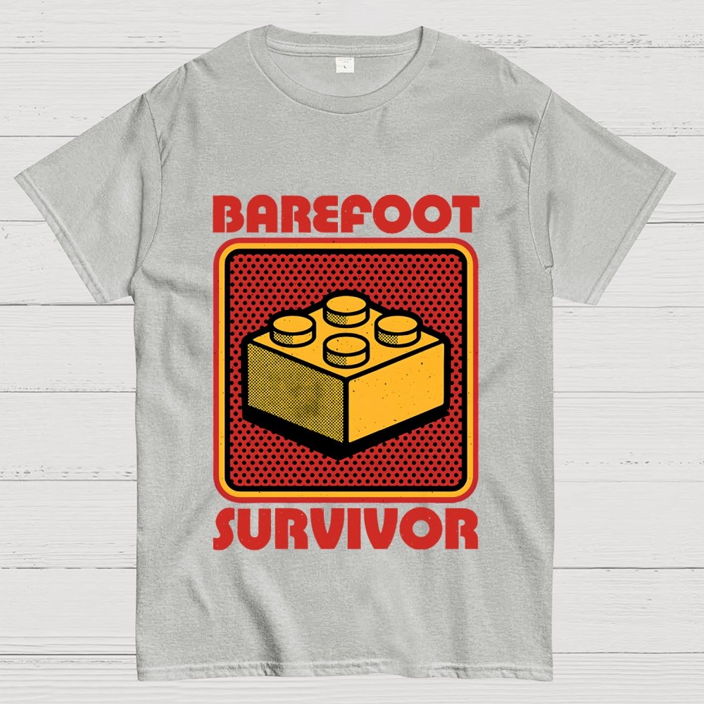 Foot Brick Survivor Geek T-Shirt