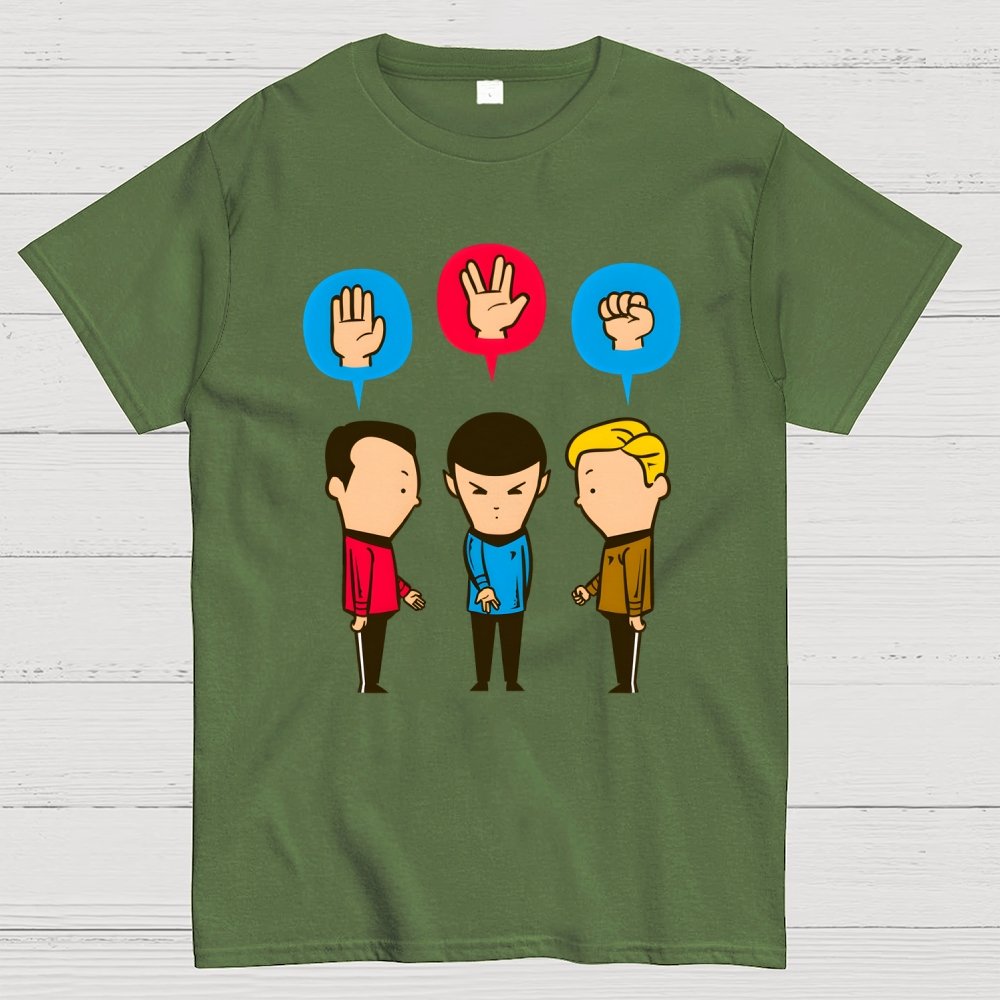 Paper – Scissors – Rock Unisex Geek T-Shirt