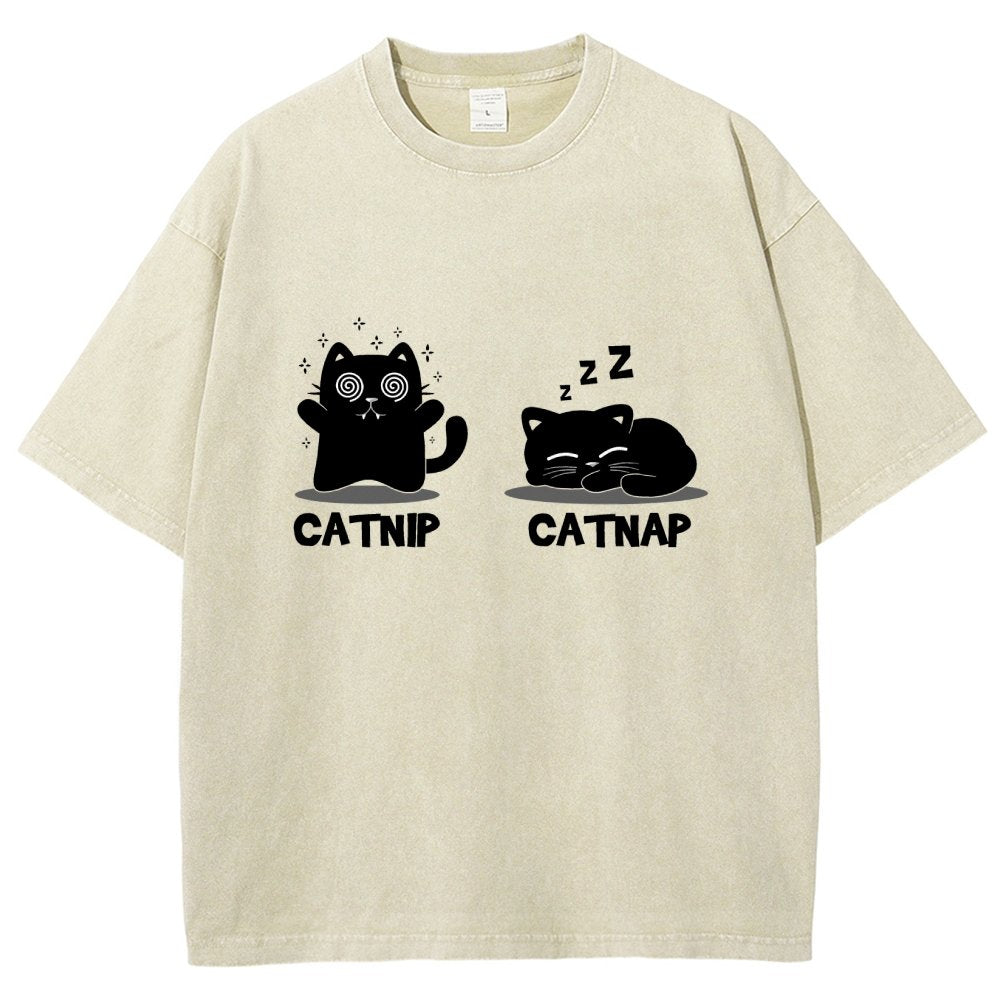 Catnip Catnap Vintage Distressed T-shirt