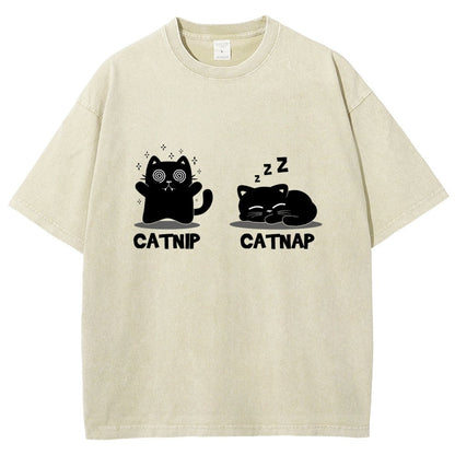 Catnip Catnap Vintage Distressed T-shirt