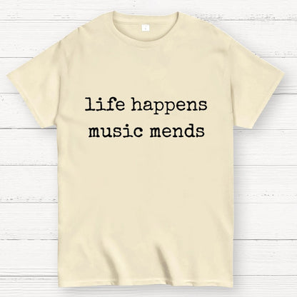 Life Happens Music Helps Geek T-Shirt