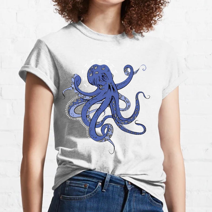 Funny Pi Day Octopus Geeky T-Shirt