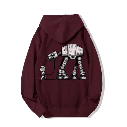 Galactic Robot Dog - Planetary Skirmishes Printed Back Unisex Cotton Hoodie