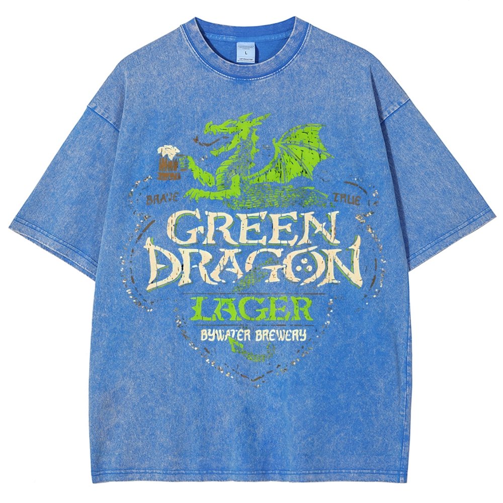 Green Dragon LageVintage Distressed T-shirt
