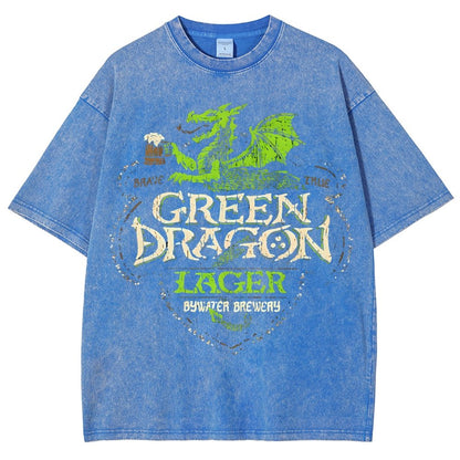 Green Dragon LageVintage Distressed T-shirt