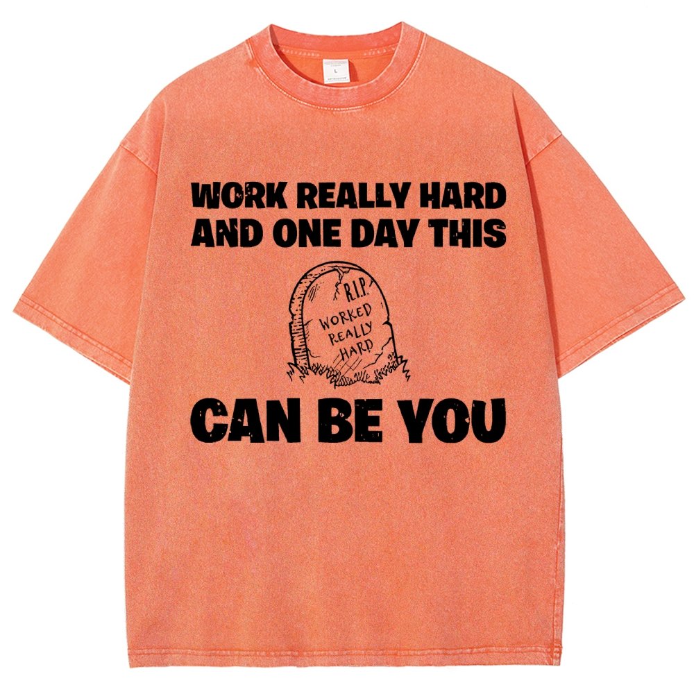 R.I.P. Worked Really Hard Vintage Distressed T-shirt