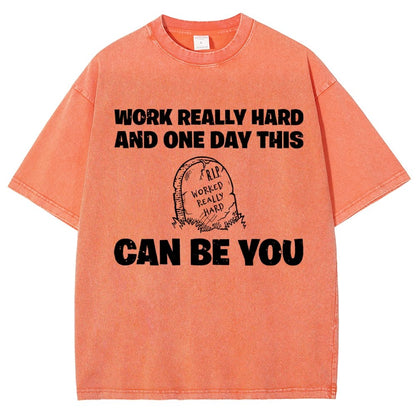 R.I.P. Worked Really Hard Vintage Distressed T-shirt
