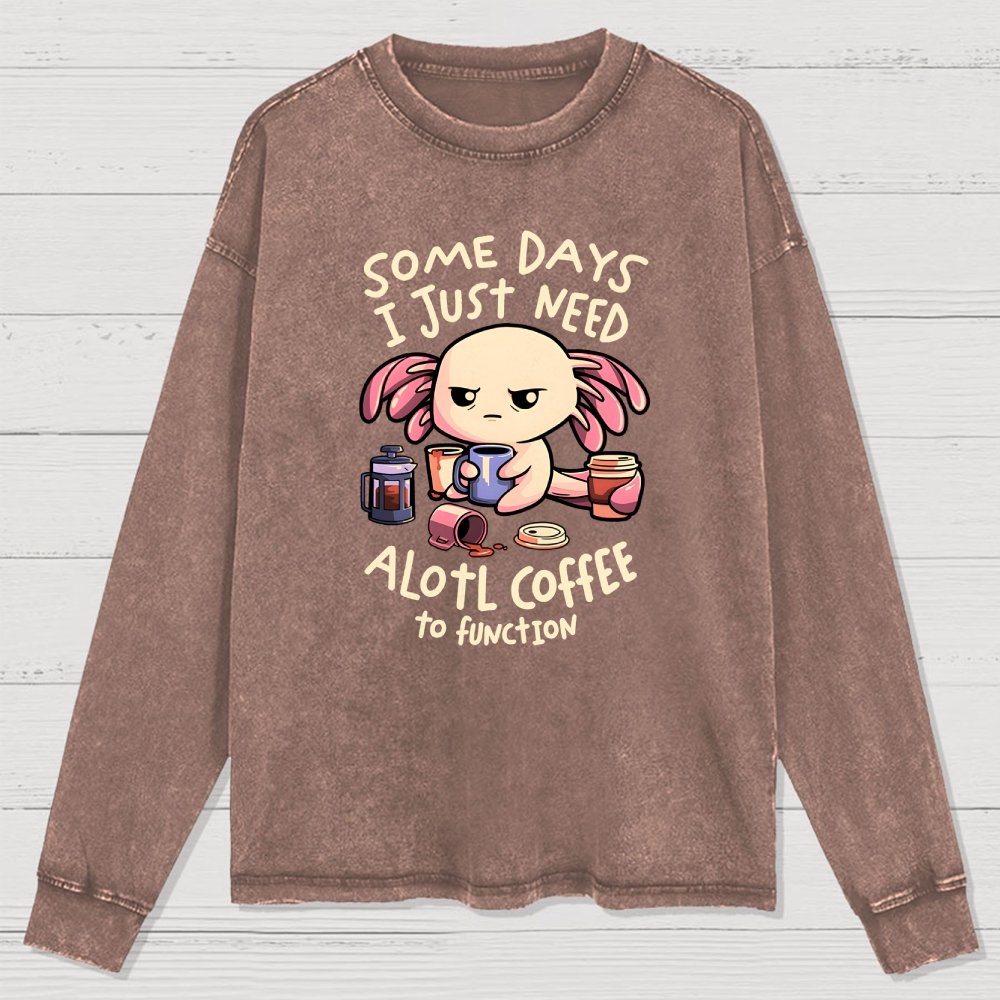 Alotl Coffee Washed Long Sleeve Tee