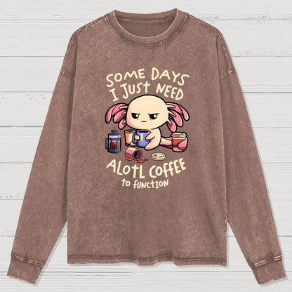 Alotl Coffee Washed Long Sleeve Tee
