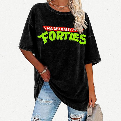 I Am Actually In My Forties Vintage Distressed T-shirt