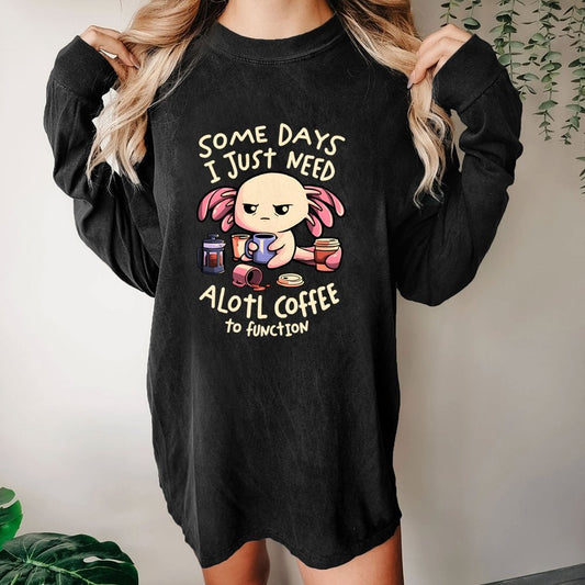 Alotl Coffee Washed Long Sleeve Tee