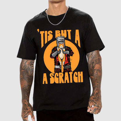 Tis But A Scratch The Black Knight Vs Cat Knight & Kitten Geek T-Shirt