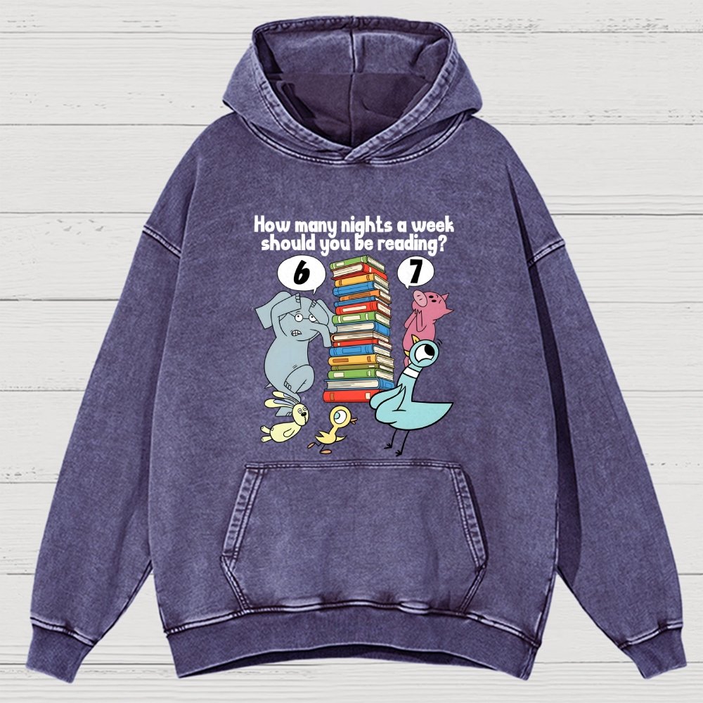 How Many Nights A Week Should You Be Reading 6-7 Vintage Distressed Hoodie