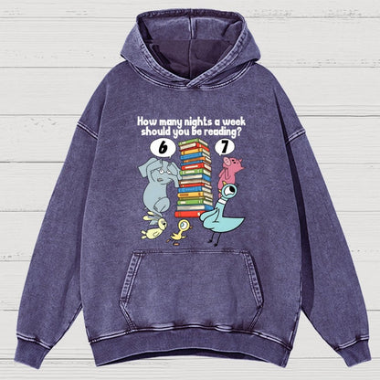 How Many Nights A Week Should You Be Reading 6-7 Vintage Distressed Hoodie