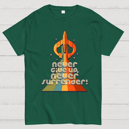 Retro Quest Never give up never surrender! Geek T-Shirt