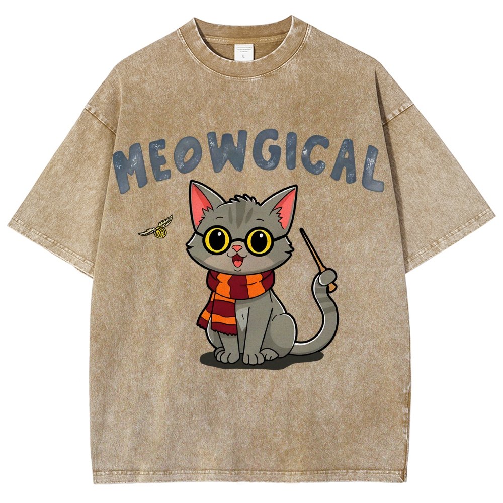 Meowgical Vintage Distressed T-shirt