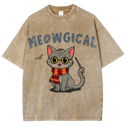 Meowgical Vintage Distressed T-shirt