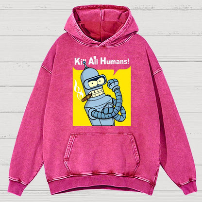 We Can Kill All Humans Vintage Distressed Hoodie