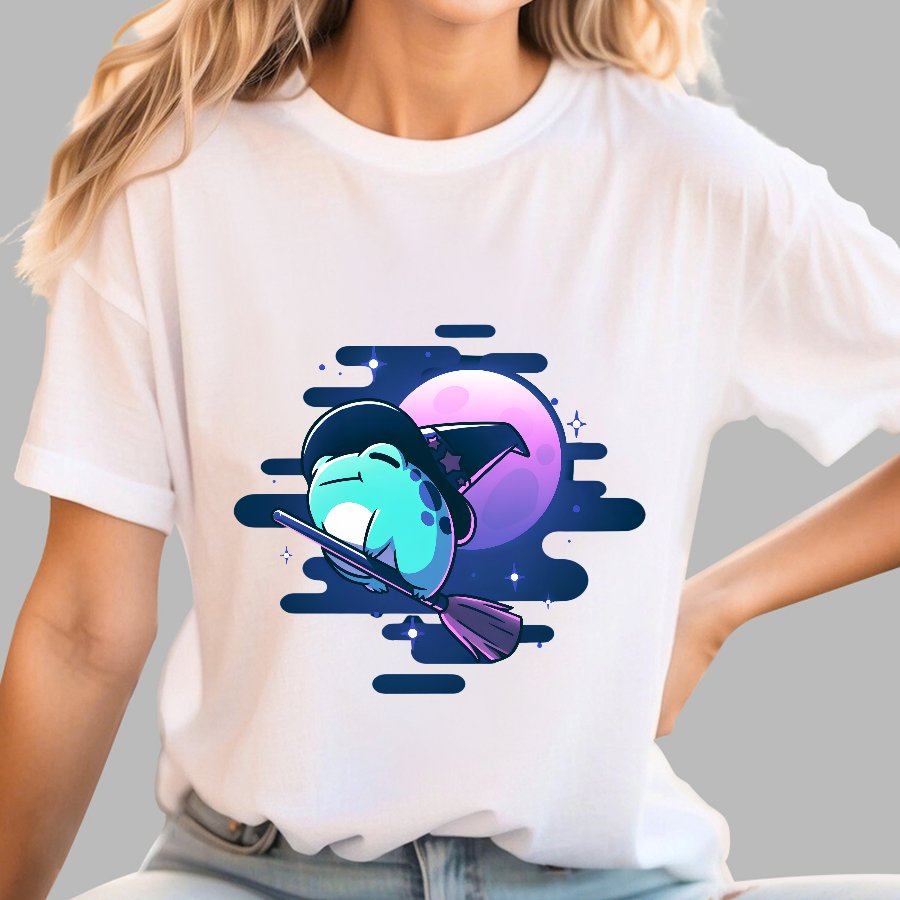 Halloween Frog Witch Geek T-Shirt