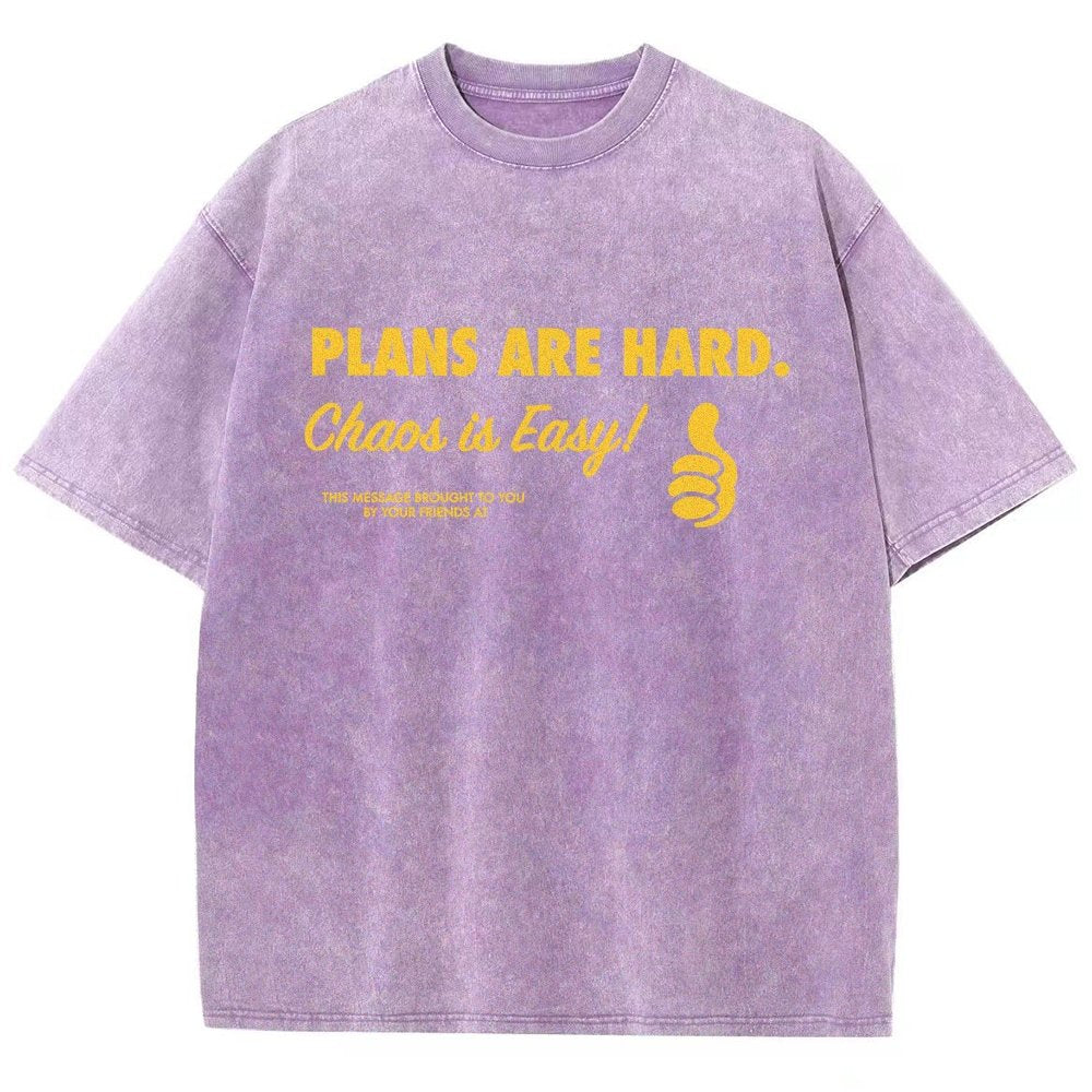 Chaos is Easy Vintage Distressed T-shirt