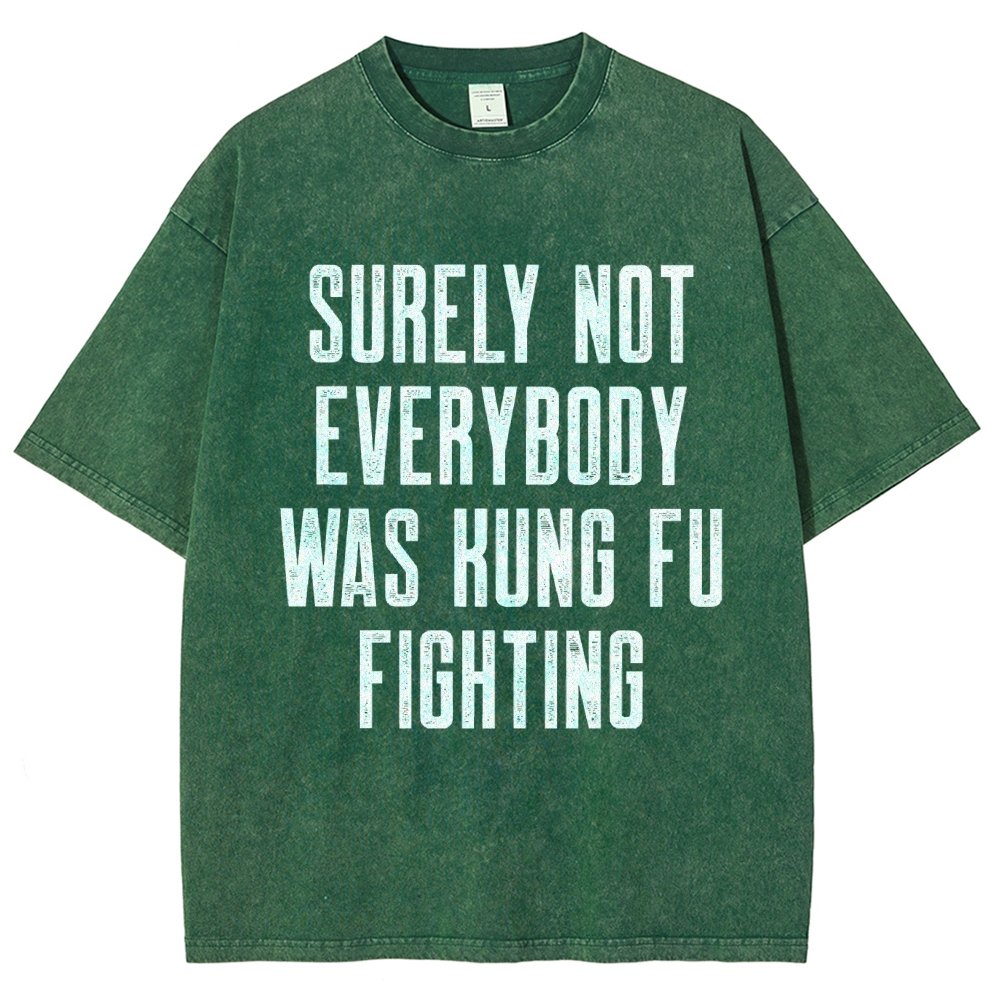Surely Not everybody was kung fu fighting Vintage Distressed T-shirt