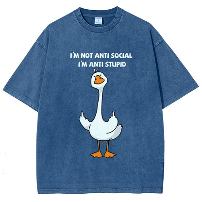 I Am Not Antisocial I’M Antistupid Vintage Distressed T-shirt