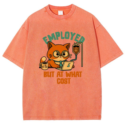 Employed But At What Cost Vintage Distressed T-shirt