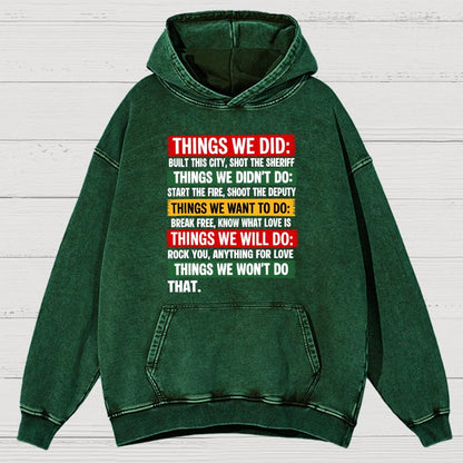 Things We Did Vintage Distressed Hoodie