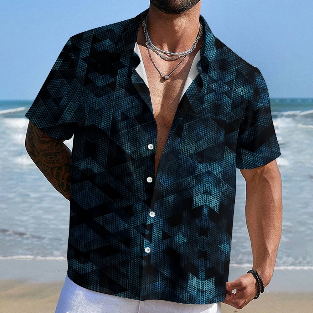 Geometric line science fiction Geek Hawaiian Shirt
