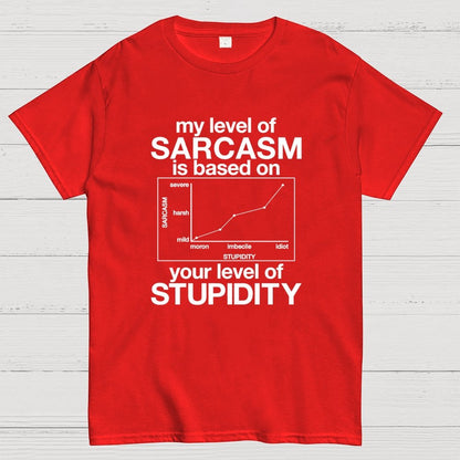 Sarcasm Level Chart Geek T-Shirt