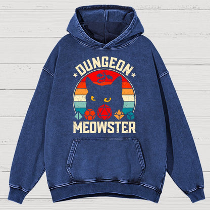 Dungeon Meowster Vintage Distressed Hoodie