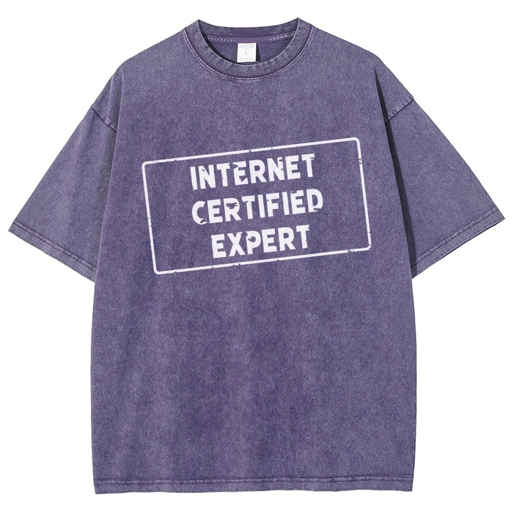 Internet Certified Expert Vintage Distressed T-shirt