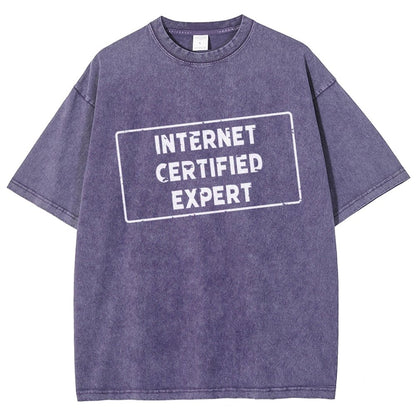 Internet Certified Expert Vintage Distressed T-shirt