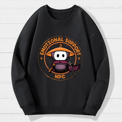 Emotional Support NPC Geek Cotton Sweatshirt