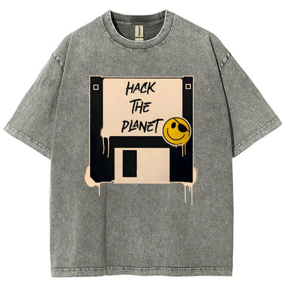 Hack The Planet Vintage Distressed T-shirt