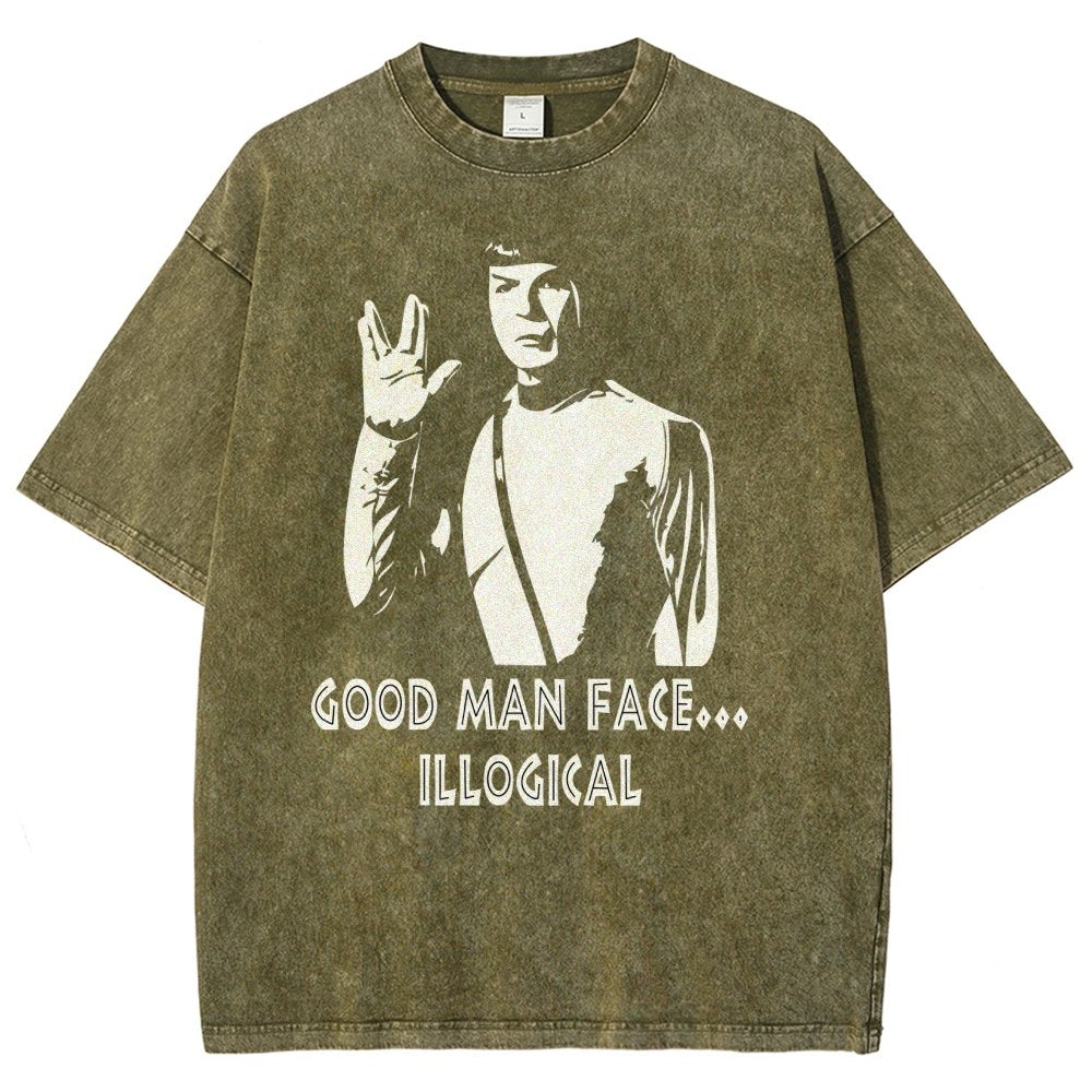 Good man face... illogicalVintage Distressed T-shirt