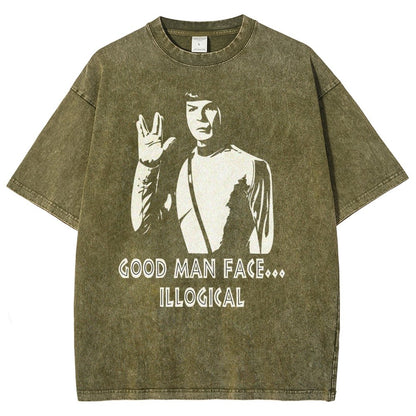 Good man face... illogicalVintage Distressed T-shirt