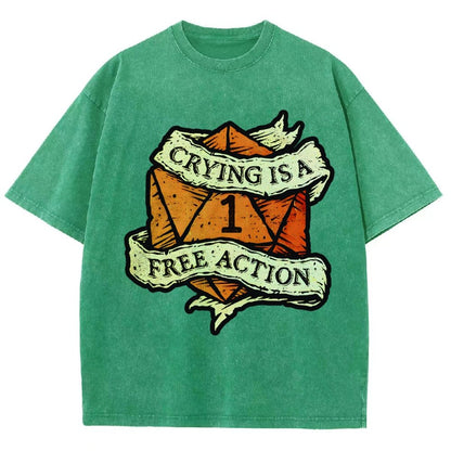 Crying is a free action Vintage Distressed T-shirt