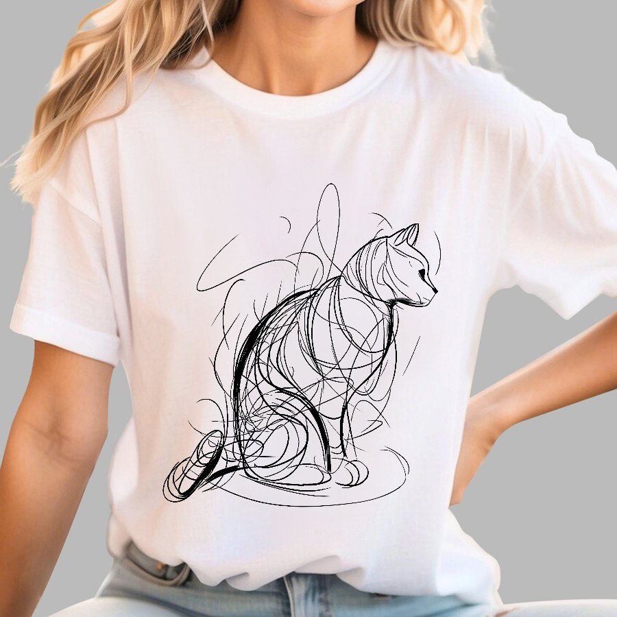 Cat Lines Geek T-Shirt