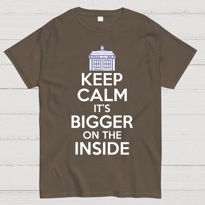 Keep Calm Its Bigger On The Inside Geek T-Shirt