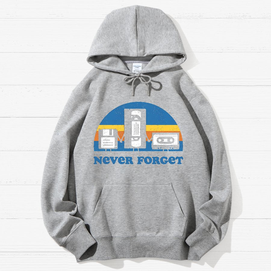 Never Forget Geek Cotton Hoodie