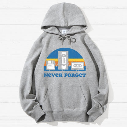 Never Forget Geek Cotton Hoodie